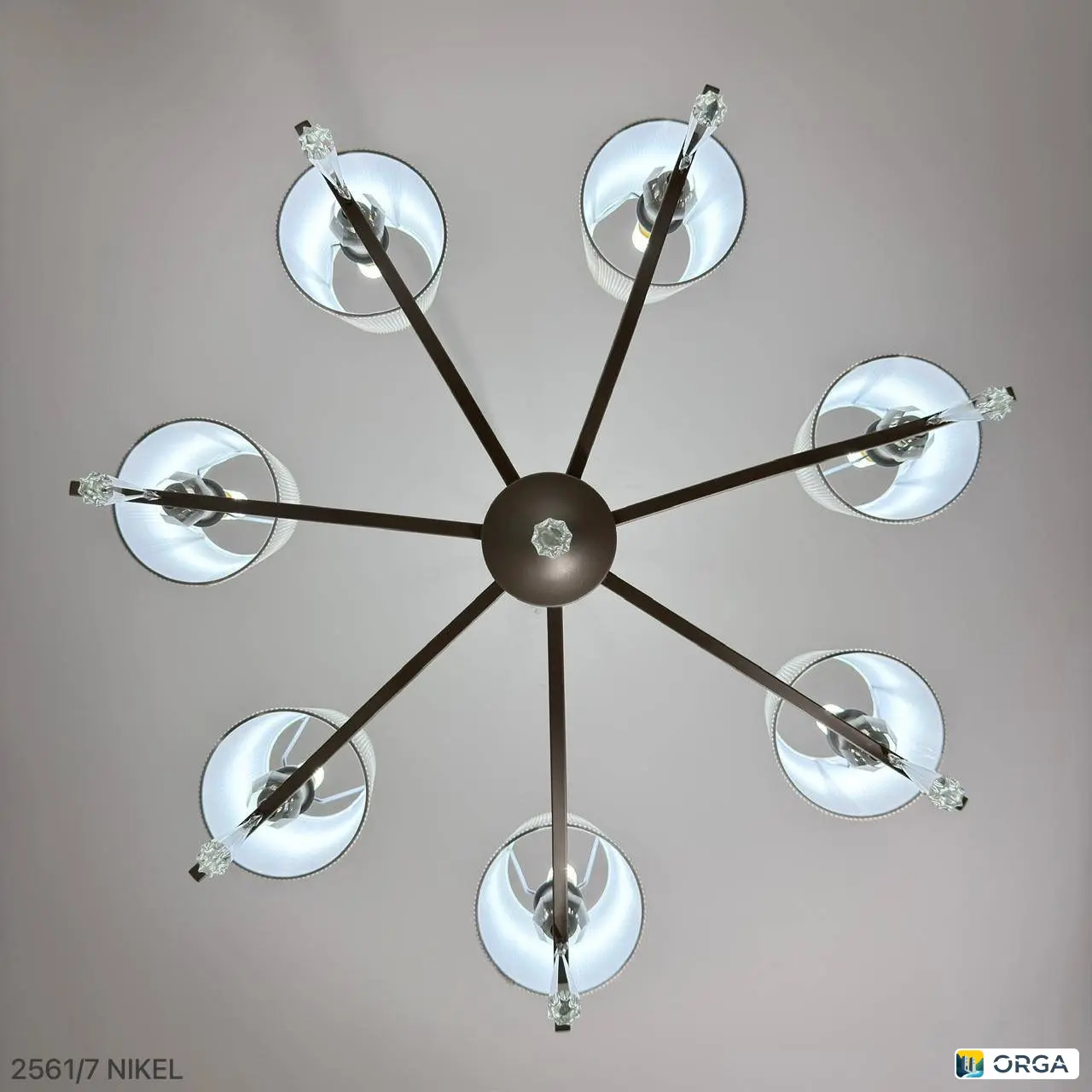 Люстра NIKEL 2561/7, диаметр 80 см, 7 ламп Е14, цена 9.500₽