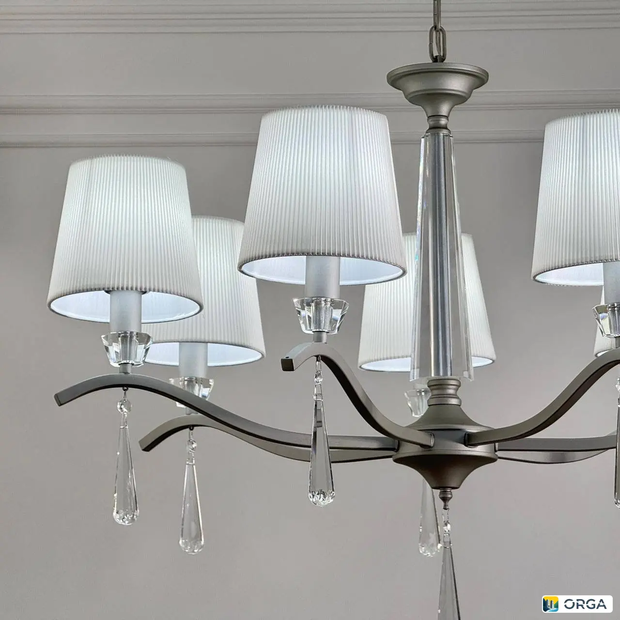 Люстра NIKEL 2561/7, диаметр 80 см, 7 ламп Е14, цена 9.500₽