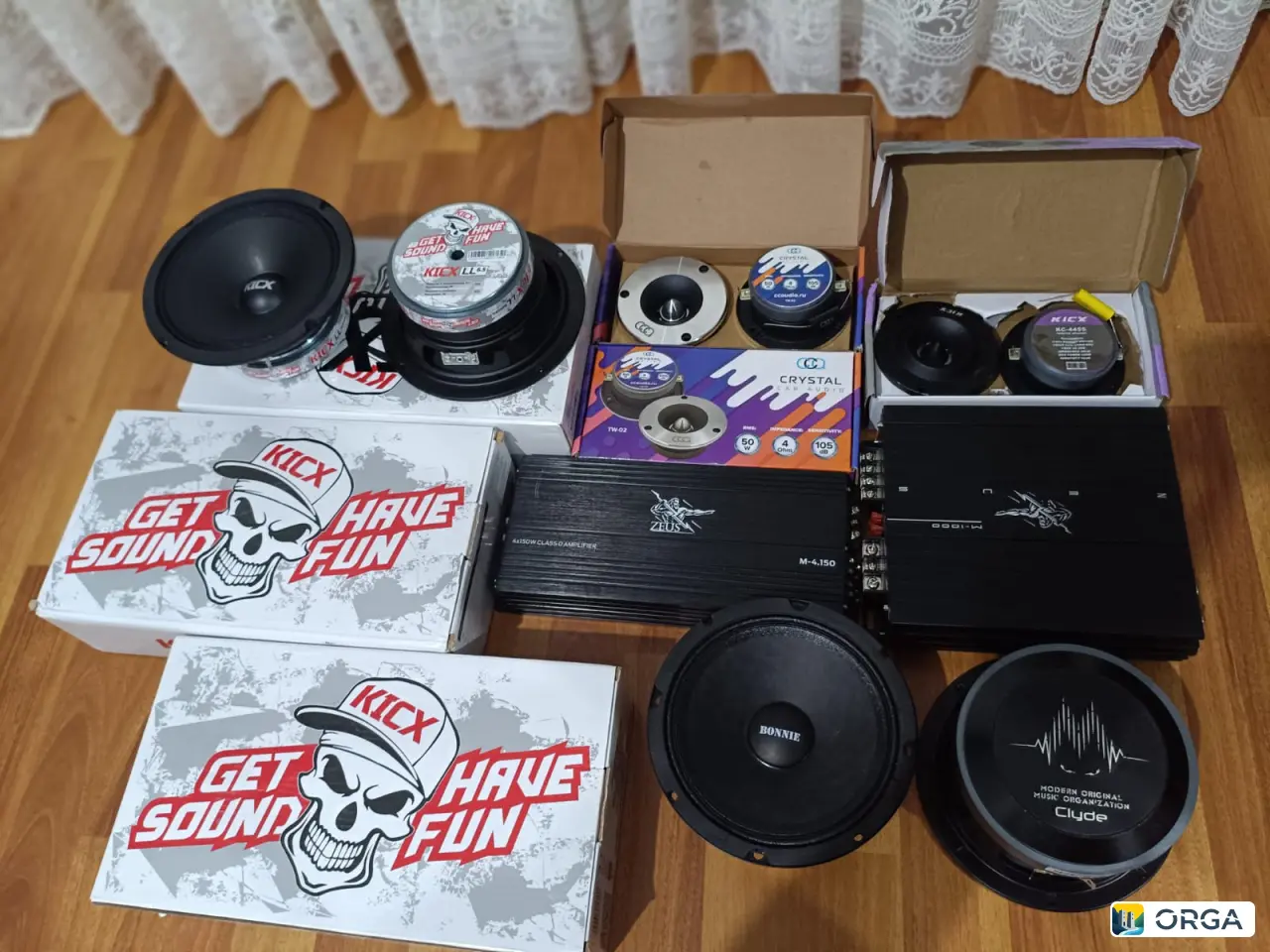 Усилитель, моноблок, рупоры