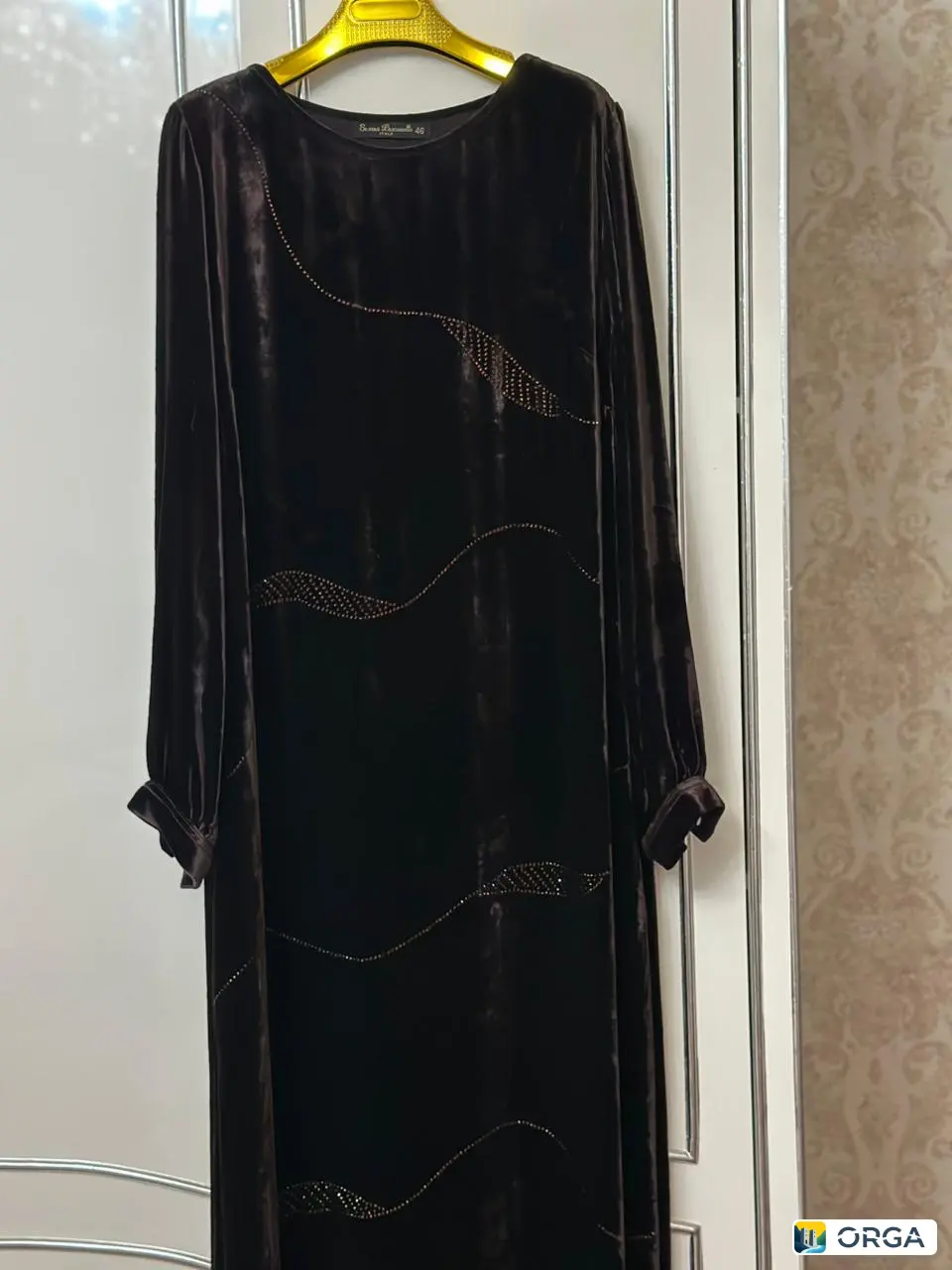 Платье из бархата, шоколадный цвет, размер 42-44