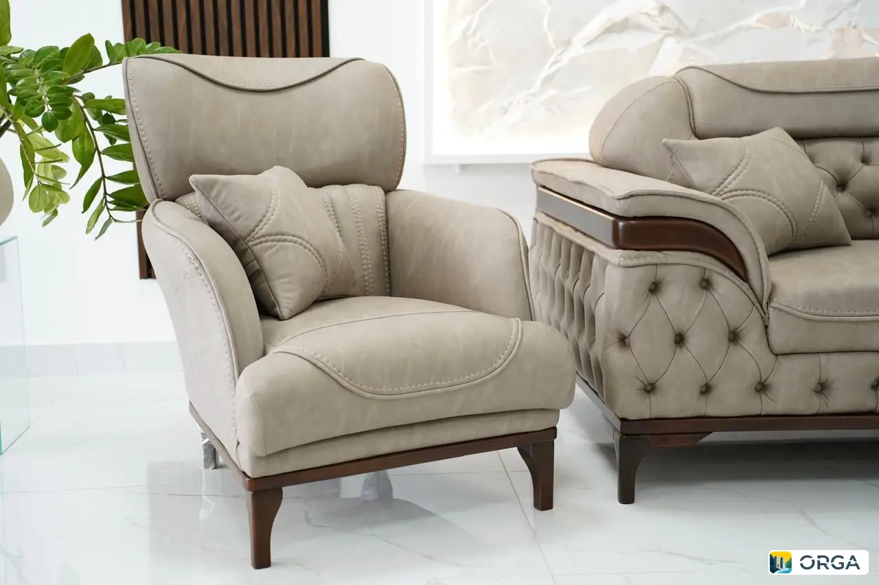 Диван Гавана с двумя креслами и пуфиком, комплект 2025