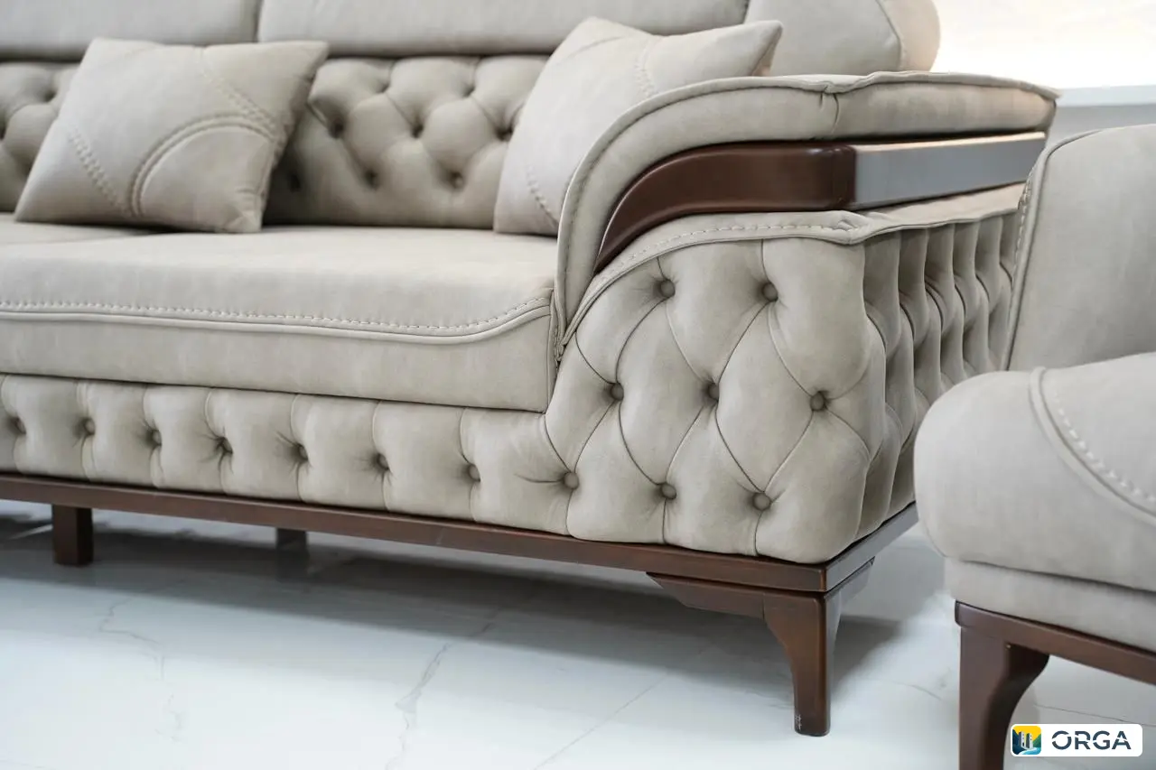 Диван Гавана с двумя креслами и пуфиком, комплект 2025