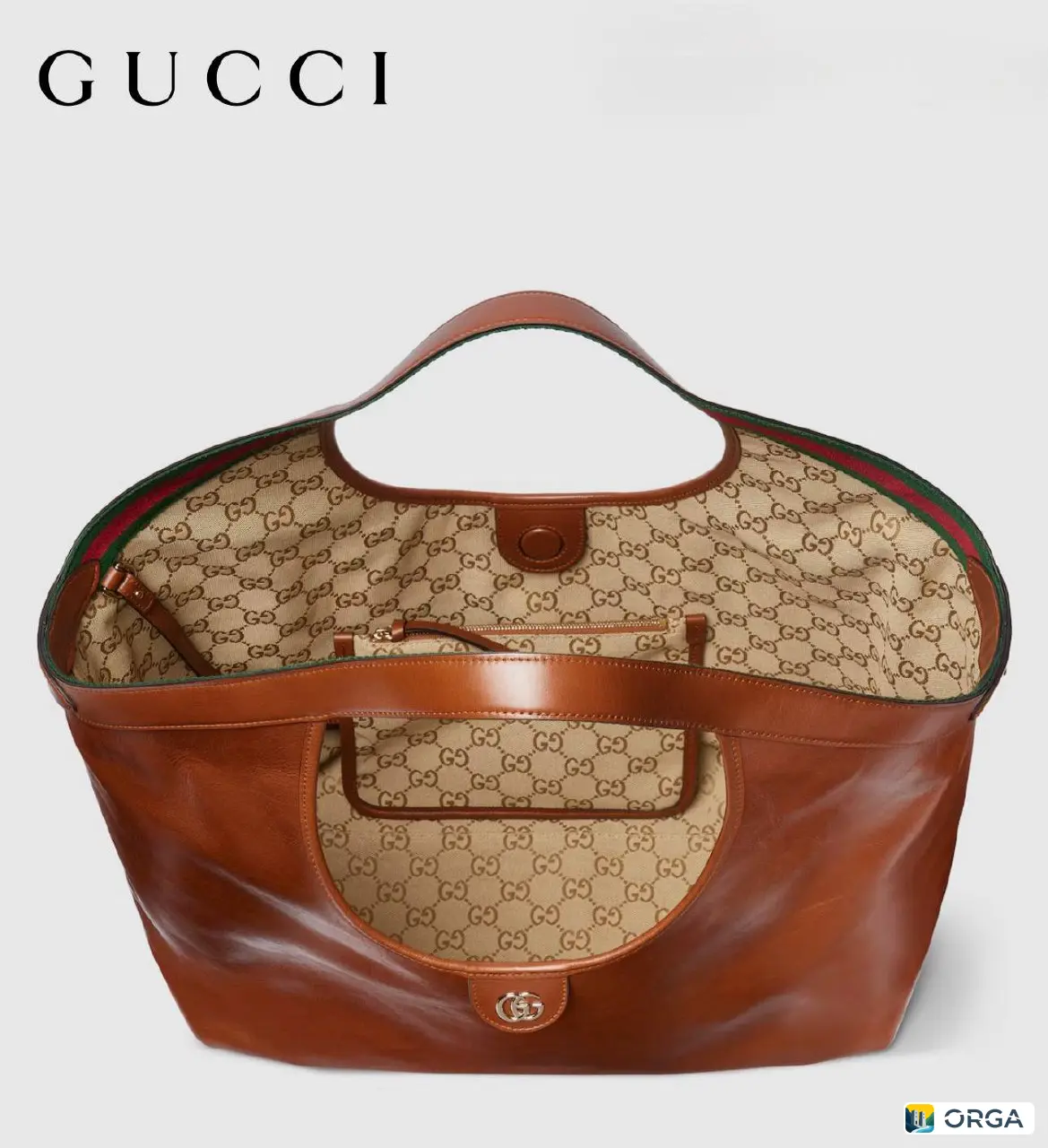 Шоппер Gucci из натуральной кожи с кошельком, новинка