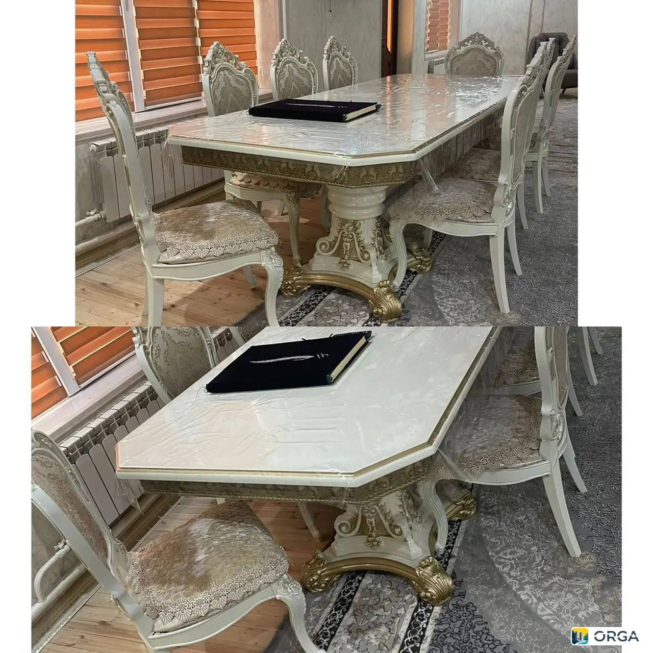 Продаю стол и стулья, длина стола 2,70 метра, 8 стульев, отличное состояние