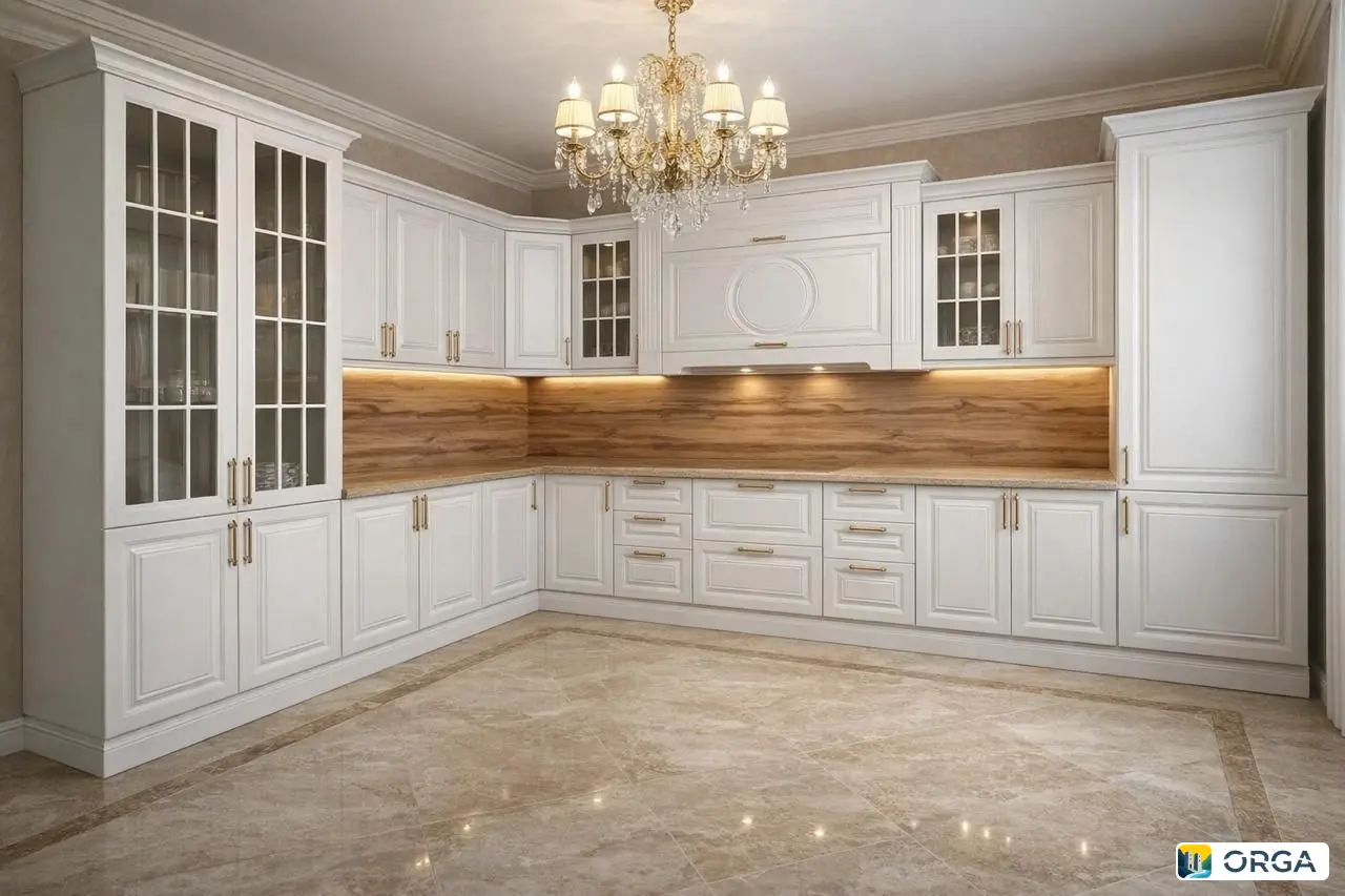 Кухня Флоренция: крашеный МДФ, белый, 70 000₽