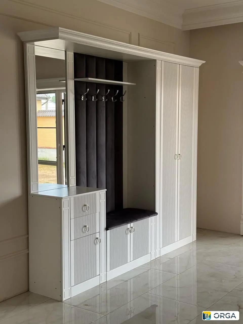 Прихожая НЕО-Глория, размер 250/230, цвет белый