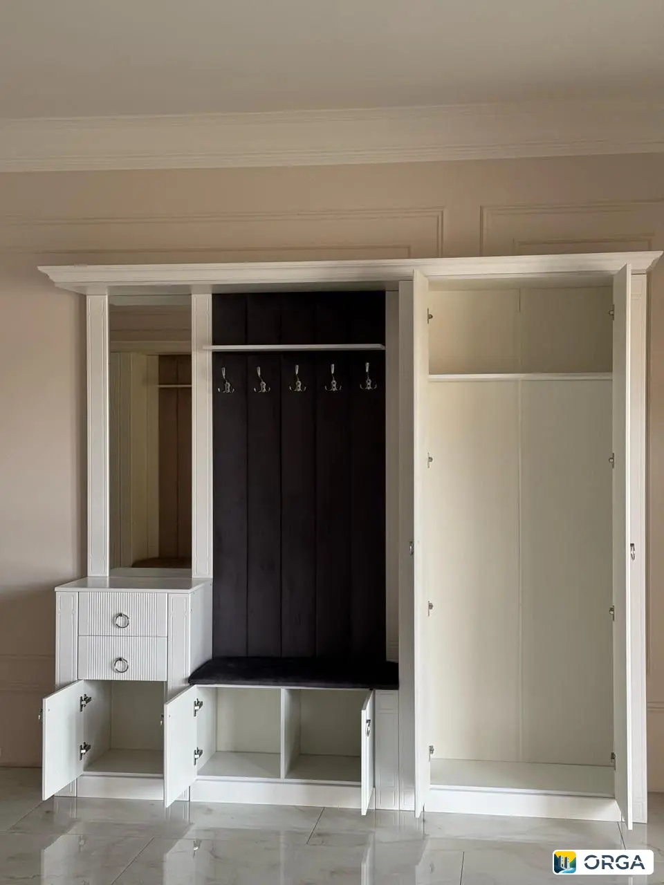 Прихожая НЕО-Глория, размер 250/230, цвет белый